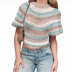 Vintage Handmade | Crochet Batwing Top